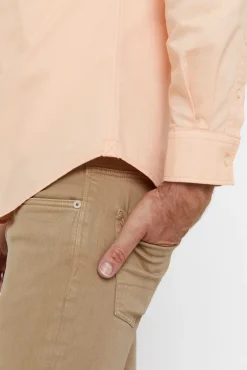 Cortefiel Camisa Oxford Liso Naranja Clearance