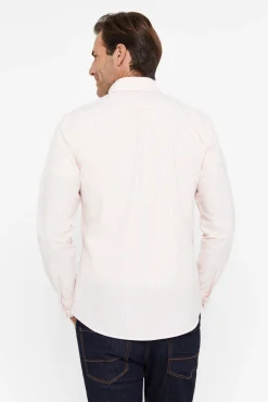 Cortefiel Camisa Oxford Rayas Naranja Sale