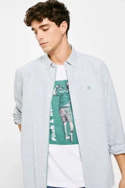 * Camisa Pintpoint Rayas Verde New