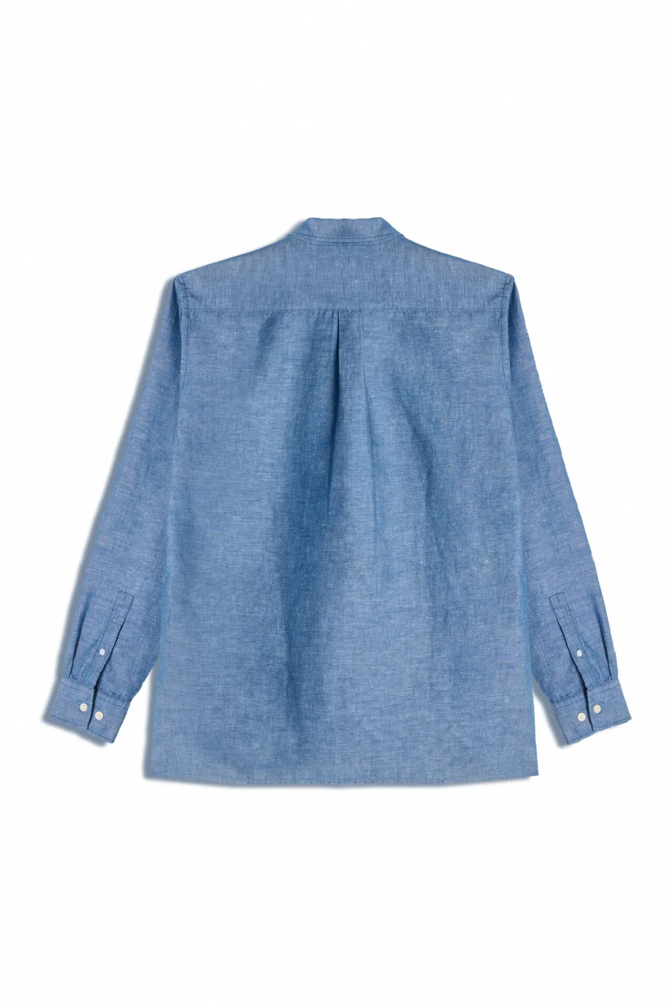 Ooto Camisa Polera Lino Manga Larga Azul Online
