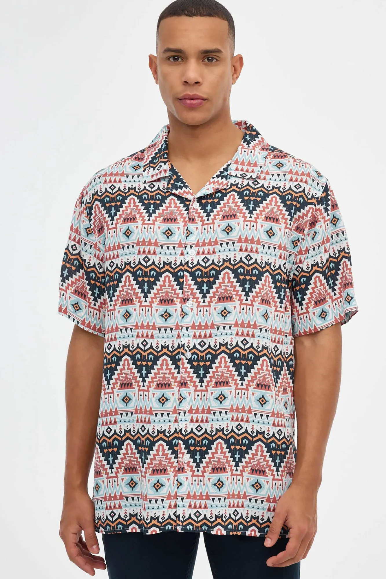 Inside Camisa Print Geometrico Multicolor Sale