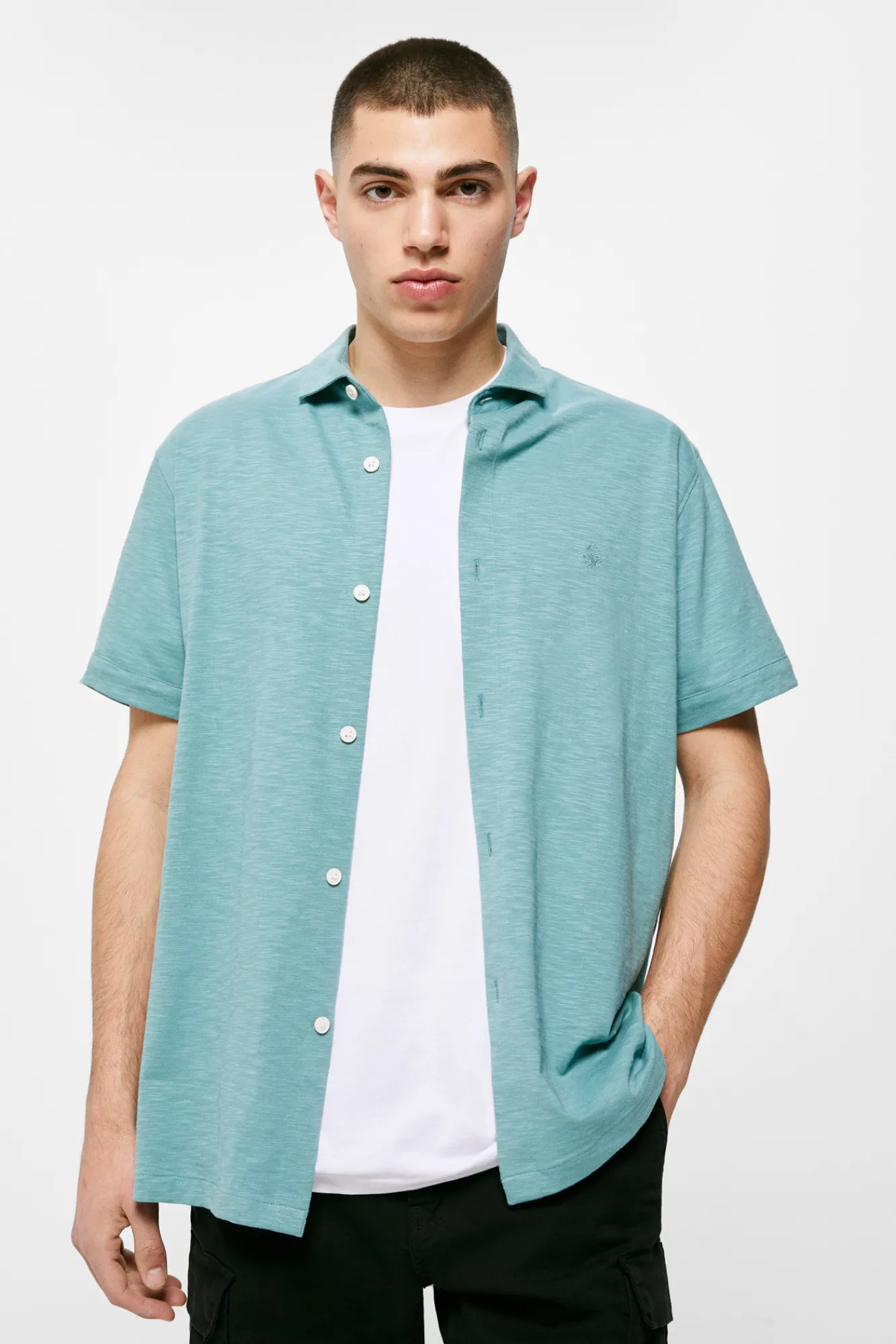 * Camisa Punto Turquesa