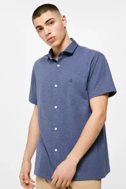 * Camisa Punto Azul Medio Outlet