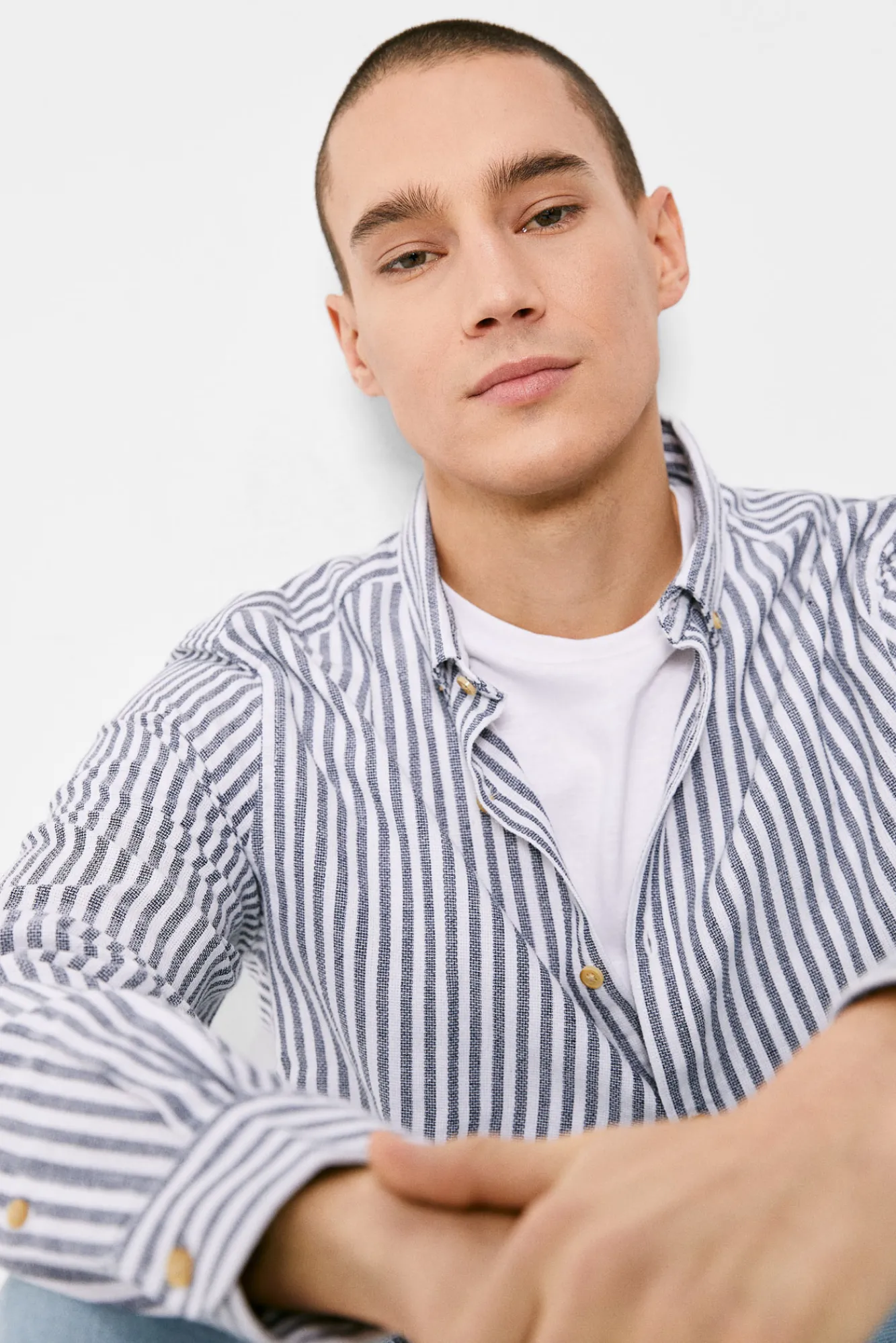 * Camisa Rayas Navy New
