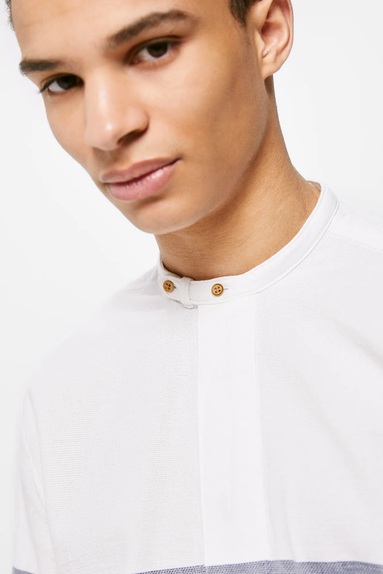 * Camisa Rayas Azul Medio New