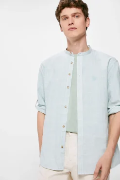* Camisa Rayas Turquesa Outlet