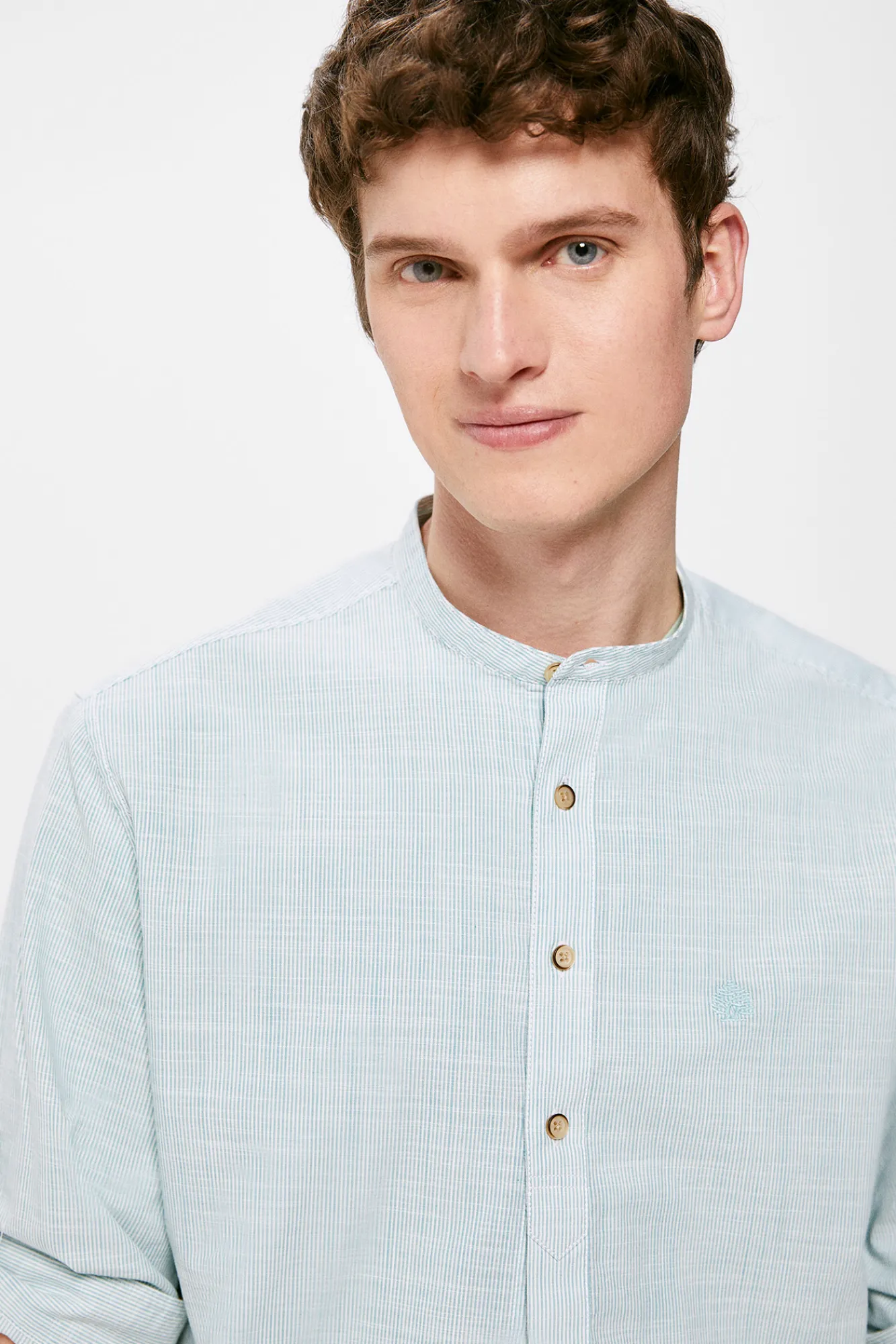 * Camisa Rayas Turquesa Outlet