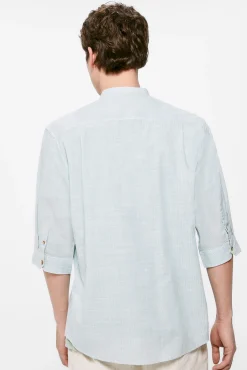 * Camisa Rayas Turquesa Outlet