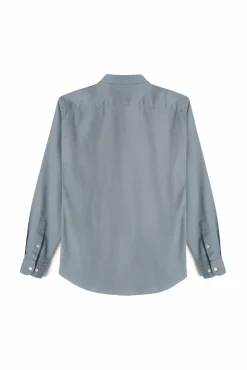 Ooto Camisa Slim Lino Manga Larga Gris Best