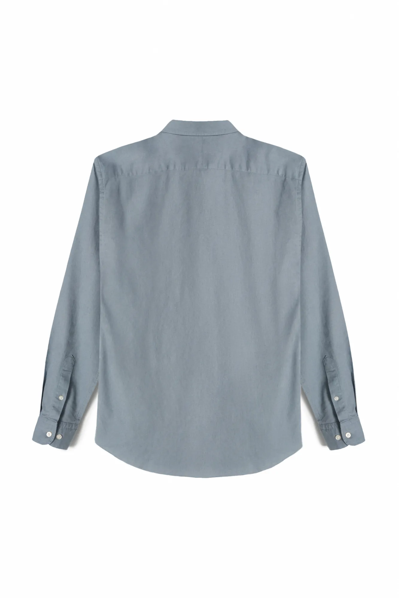 Ooto Camisa Slim Lino Manga Larga Gris Best