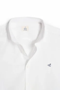 Ooto Camisa Slim Lisa Manga Larga  Blanco New
