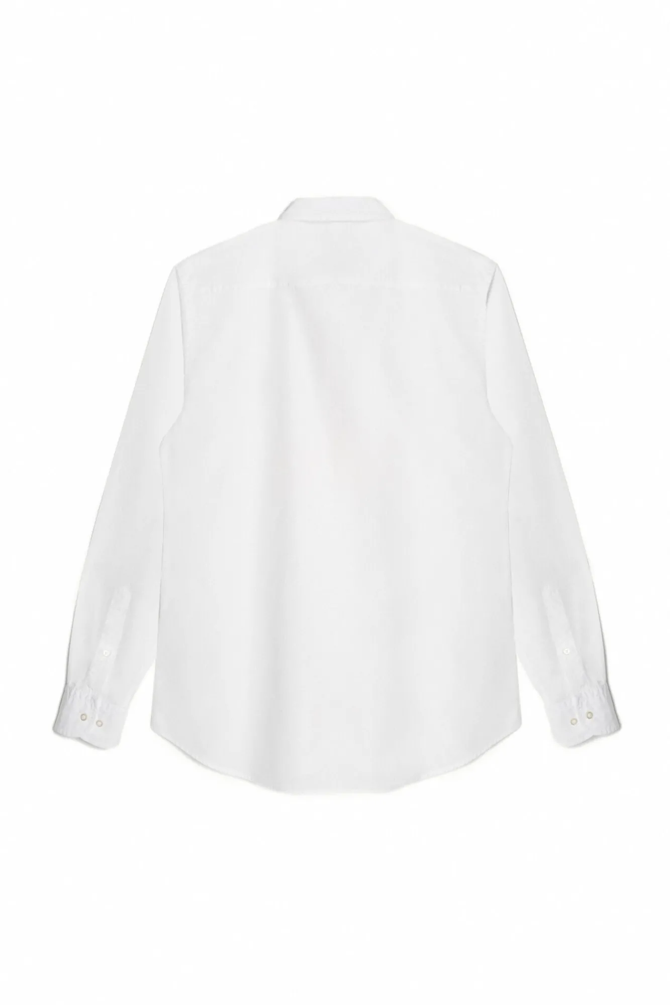 Ooto Camisa Slim Lisa Manga Larga Blanco New