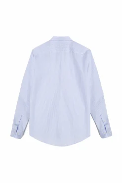 Ooto Camisa Slim Mil Rayas Manga Larga  Azul Discount