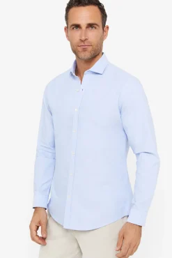 Cortefiel Camisa Slim Oxford Lisa Azul Outlet
