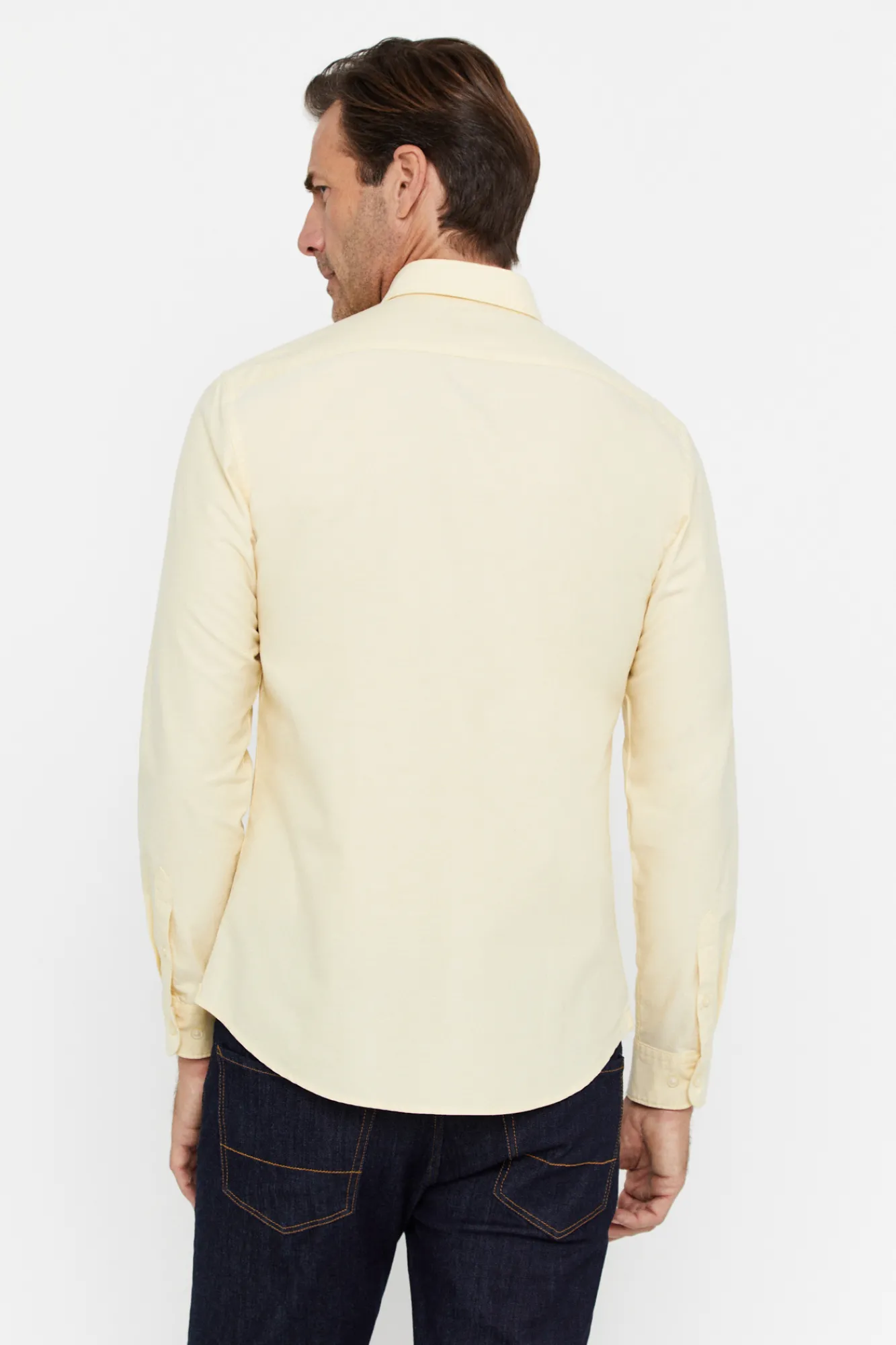 Cortefiel Camisa Slim Oxford Lisa Amarillo Online