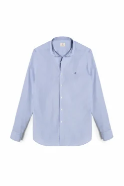Ooto Camisa Slim Rayas Manga Larga  Azul Clearance
