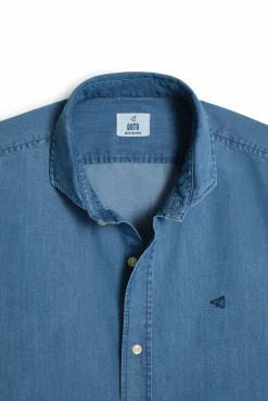 Ooto Camisa Slim Vaquera Manga Larga  Azul Best