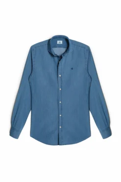 Ooto Camisa Slim Vaquera Manga Larga  Azul Best