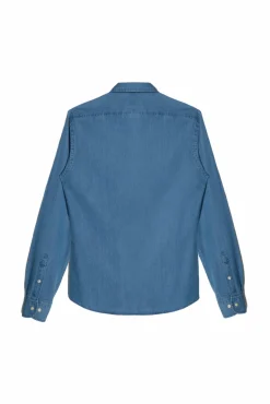 Ooto Camisa Slim Vaquera Manga Larga  Azul Best