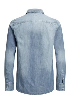 Jack & Jones Camisa Vaquera Azul Medio Clearance
