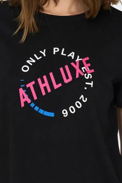 Only Play Camiseta Algodon Negro Online