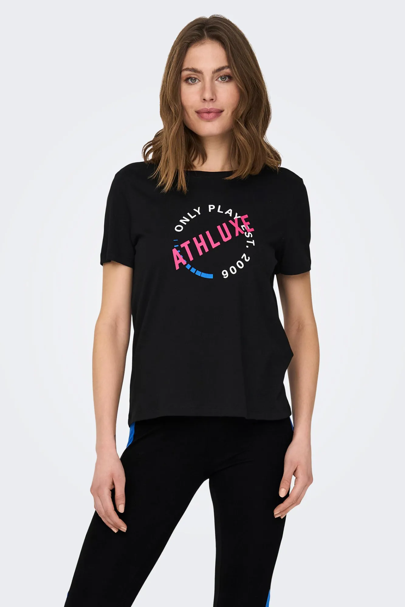 Only Play Camiseta Algodon Negro Online