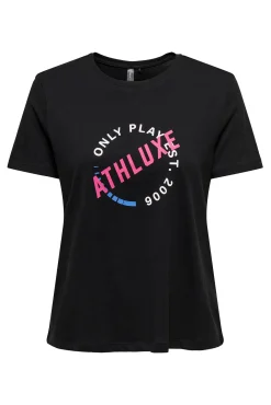 Only Play Camiseta Algodon Negro Online