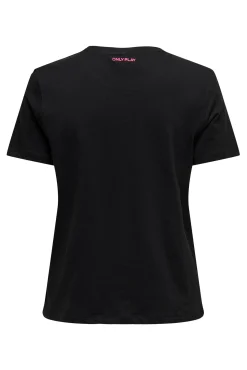 Only Play Camiseta Algodon Negro Online