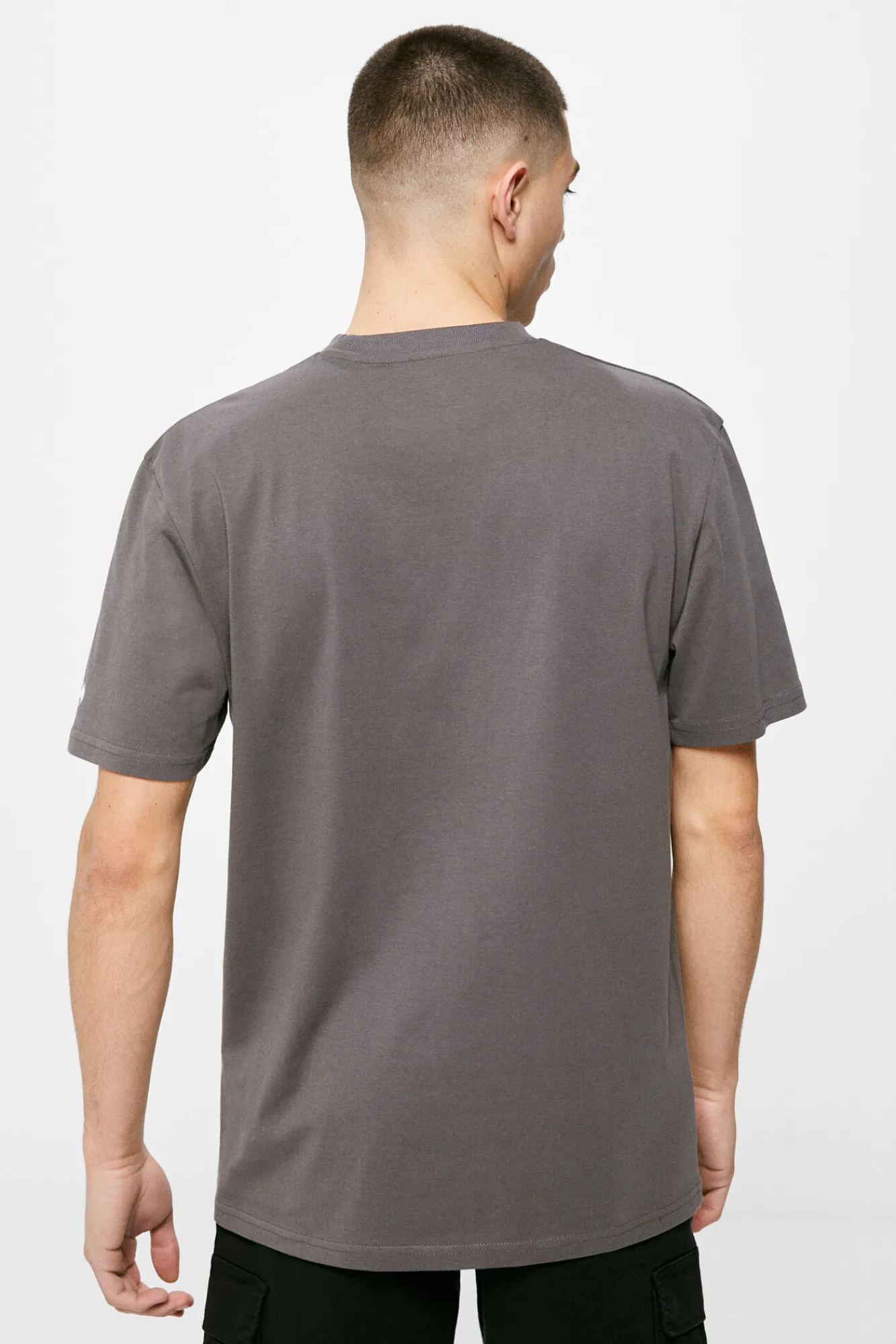 * Camiseta Batman Logo Gris Oscuro Discount