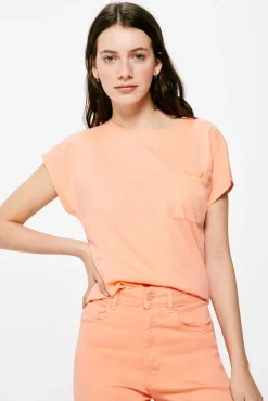 * Camiseta Bolsillo Bordado Suizo Granate Discount