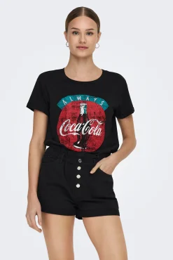 JDY Camiseta Coca-Cola Negro Best