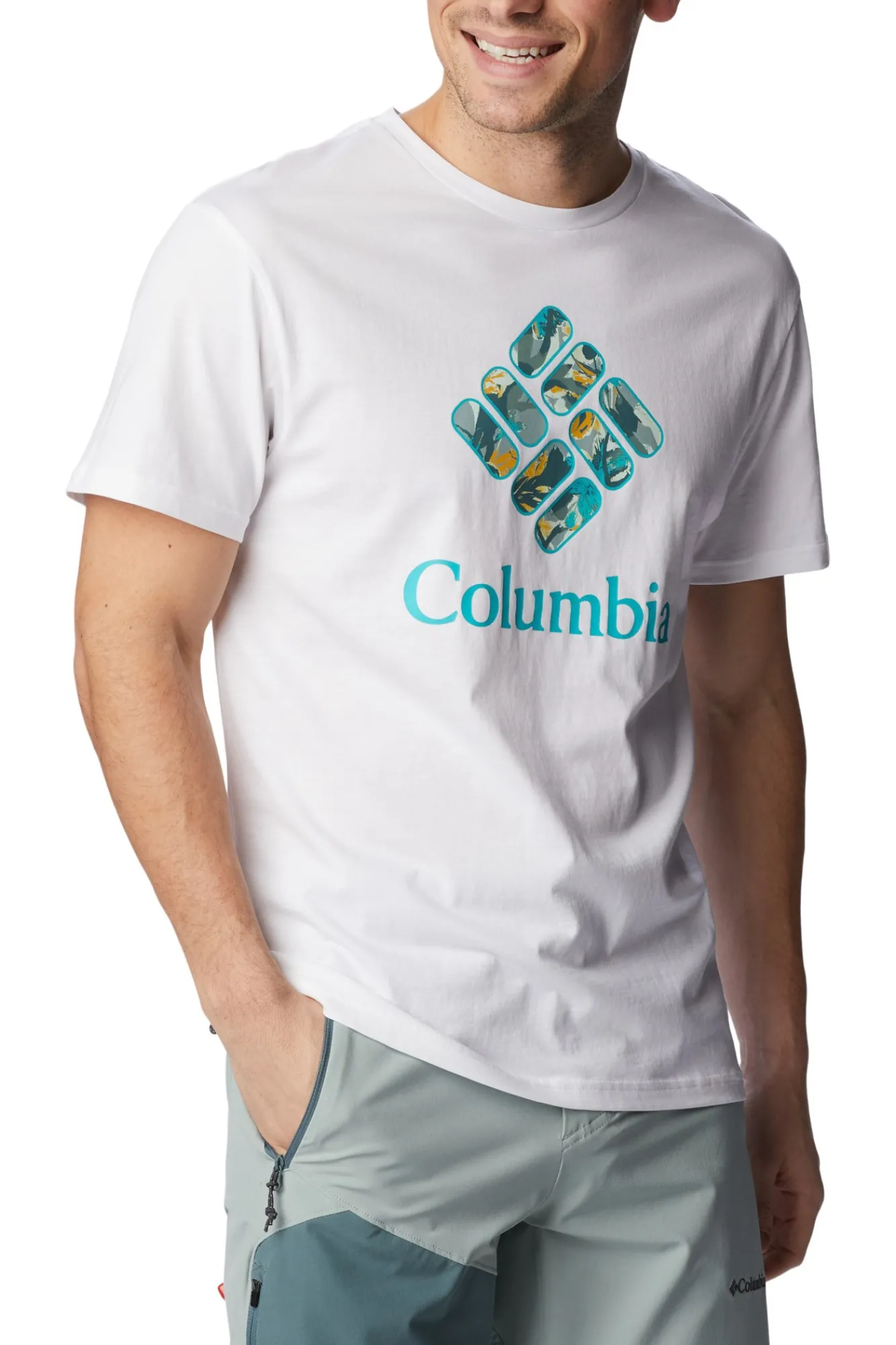 Columbia Camiseta Rapid Ridge™ Espalda Para Hombre Blanco Outlet