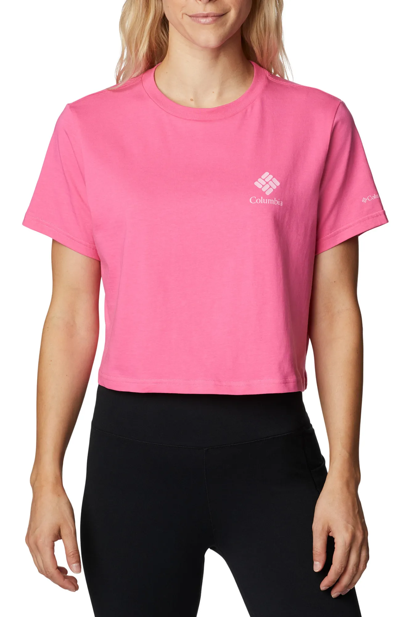Columbia Camiseta Corta Estampada North Cascades™ Para Mujer Rosa New