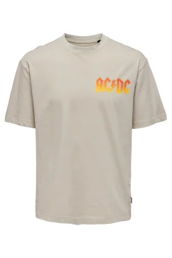Only & Sons Camiseta De Manga Corta  Gris Medio Sale