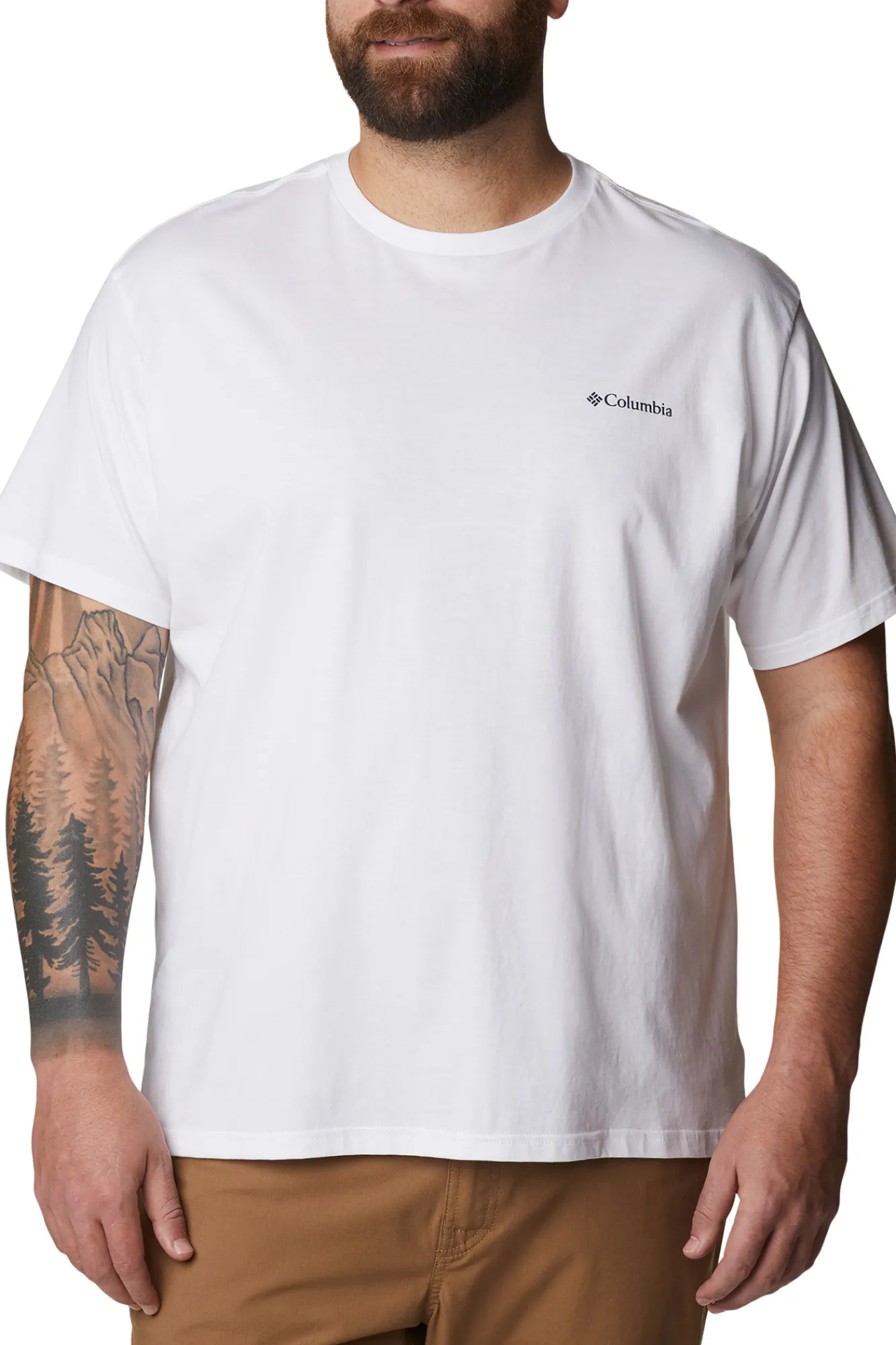 Columbia Camiseta De Manga Corta Con Estampado En La Espalda Rockaway River™ Para Hombre Estampado Fondo Blanco New