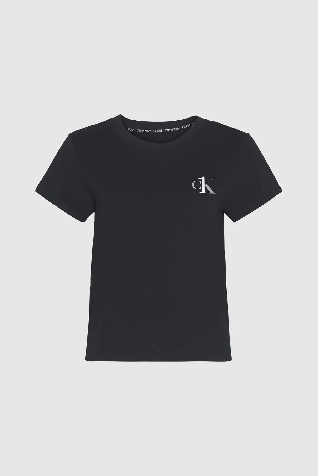 Calvin Klein Camiseta De Manga Corta De Algodon Con Logotipo De Negro Outlet