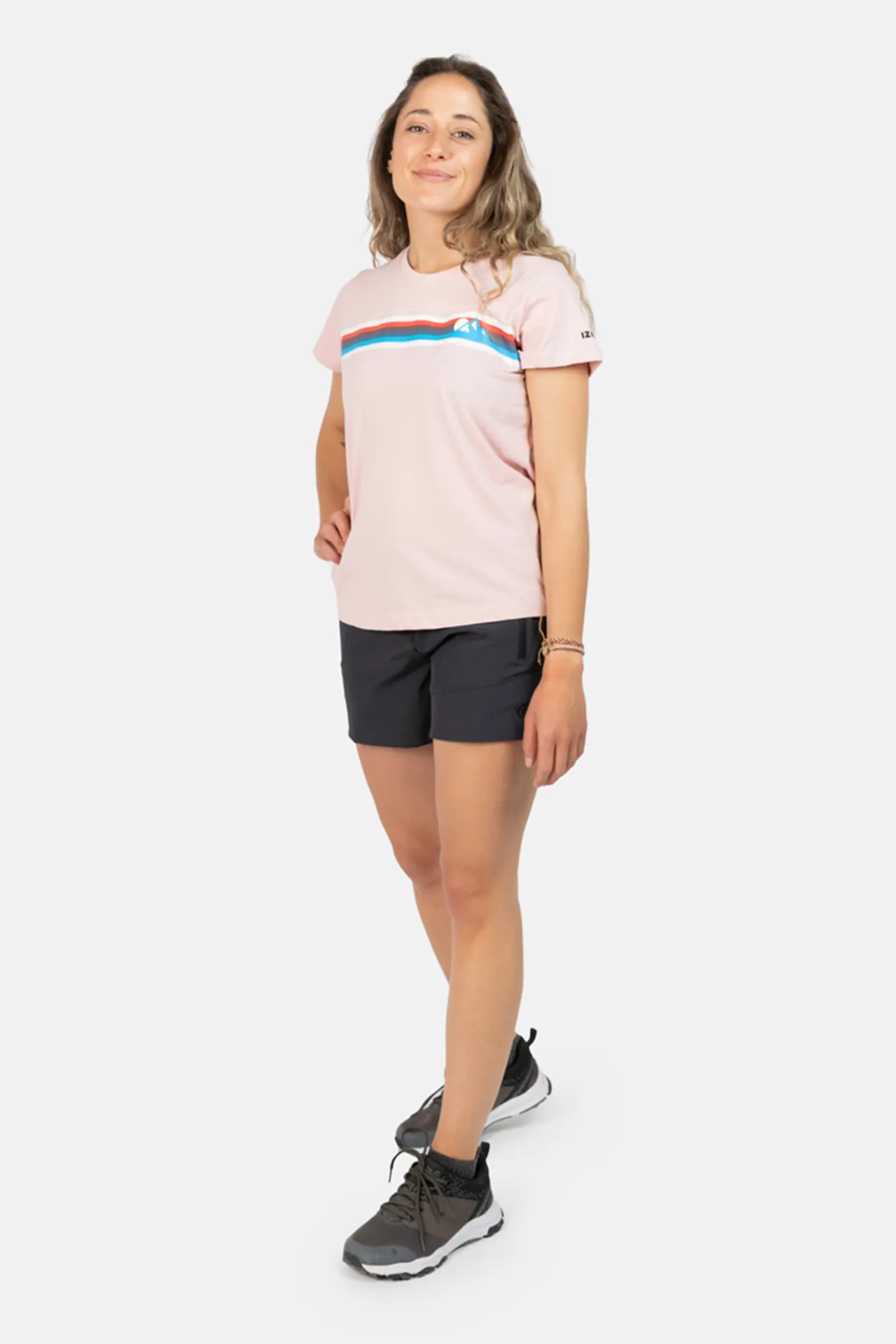 Izas Camiseta De Manga Corta De Algodon Abella Rosa New