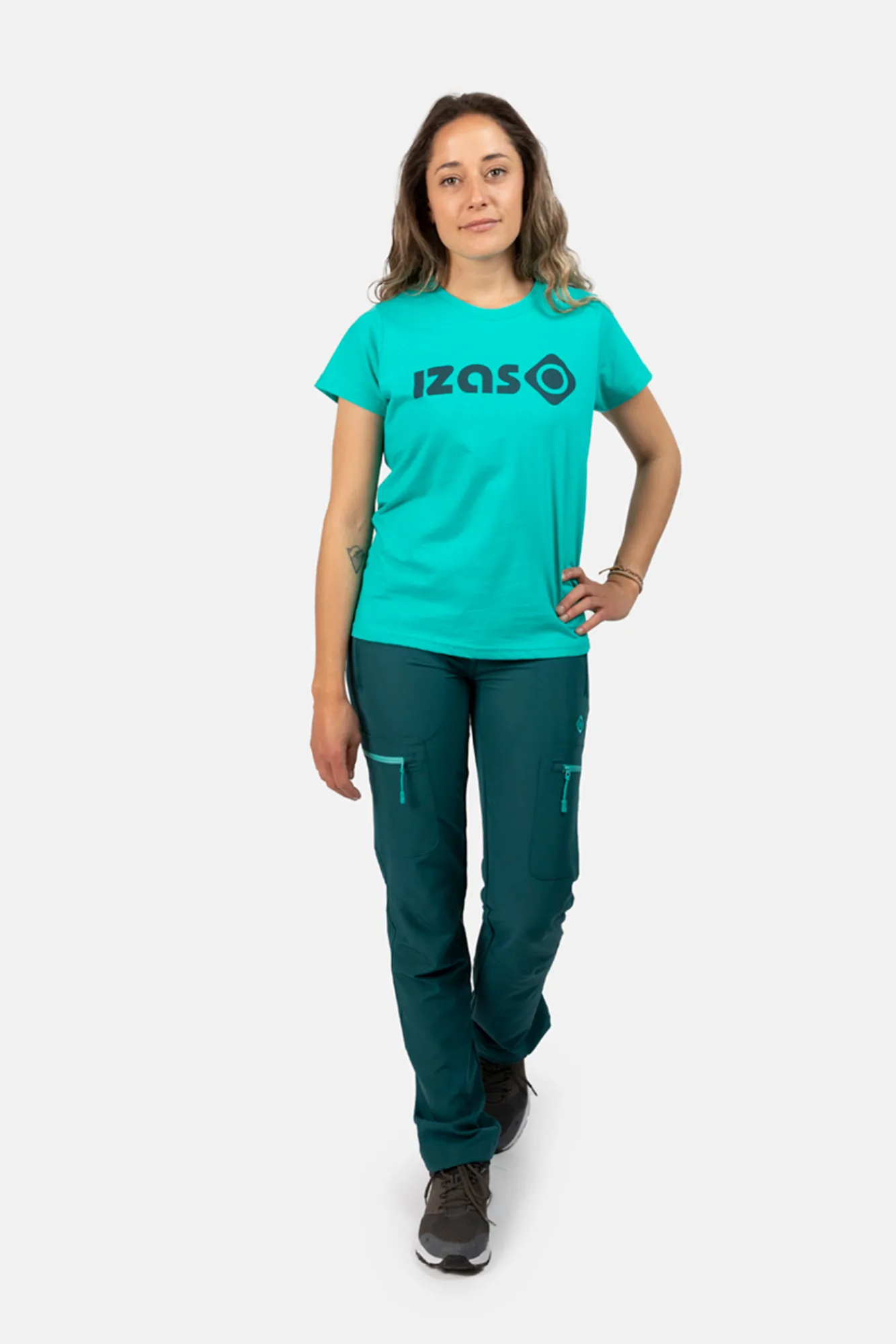 Izas Camiseta De Manga Corta De Algodon Bailo Turquesa Discount