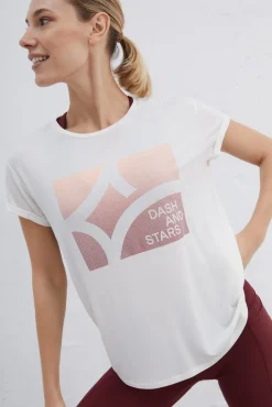 Dash and Stars Camiseta Fluida Beige Best