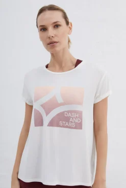 Dash and Stars Camiseta Fluida Beige Best