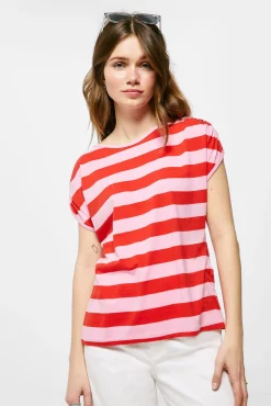 * Camiseta Frunces Rayas Rojo