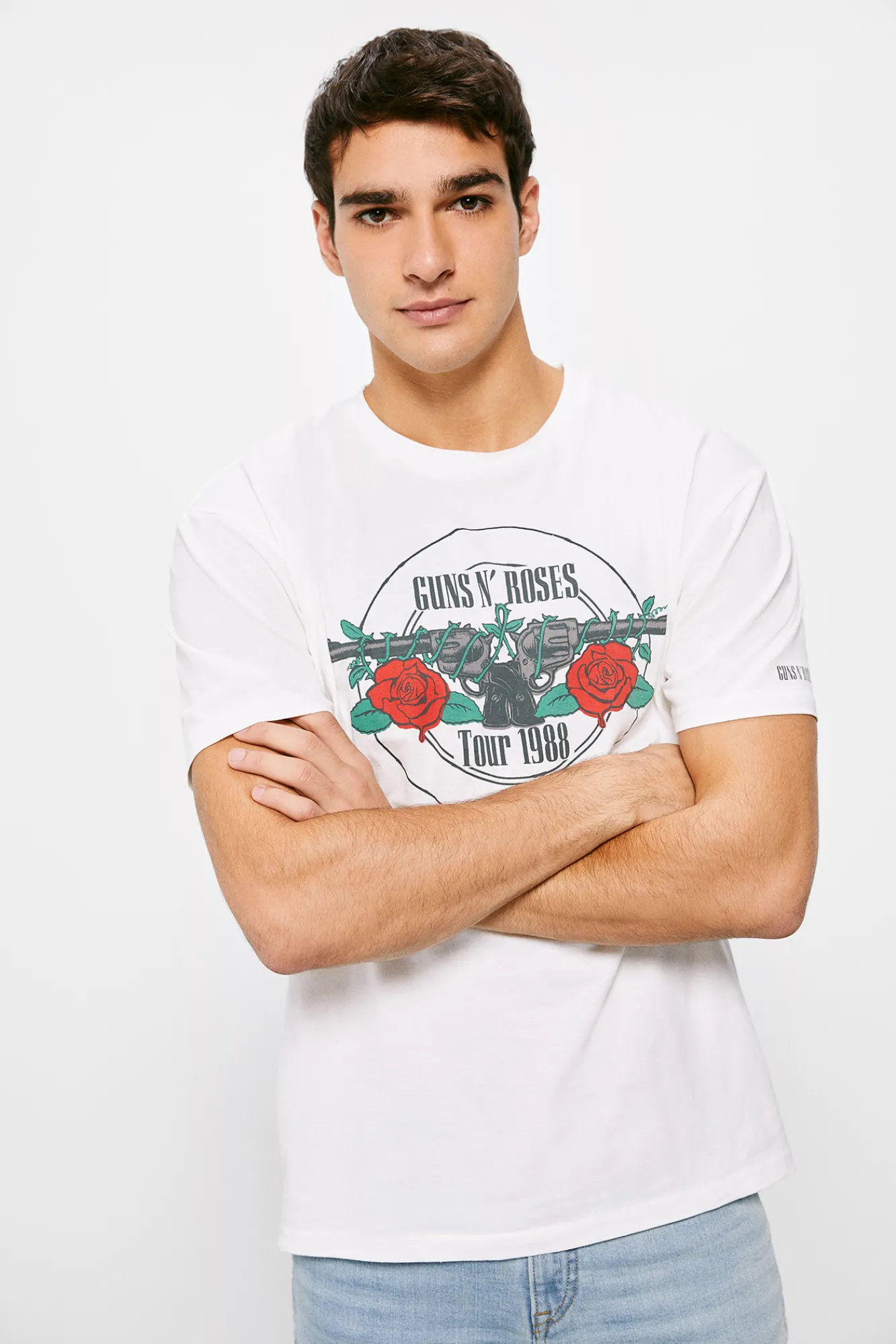 * Camiseta Guns & Roses Marfil Outlet