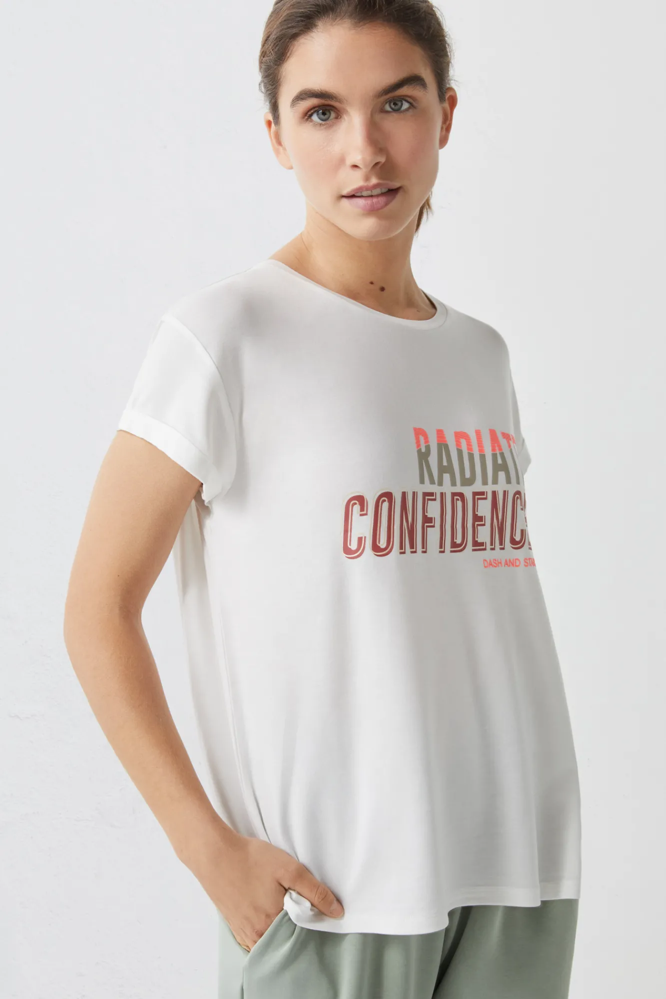 Dash and Stars Camiseta Lenzing™ Tencel™ Beige