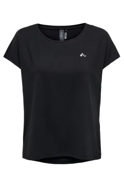 Only Play Camiseta Manga Corta Deportiva Negro Hot