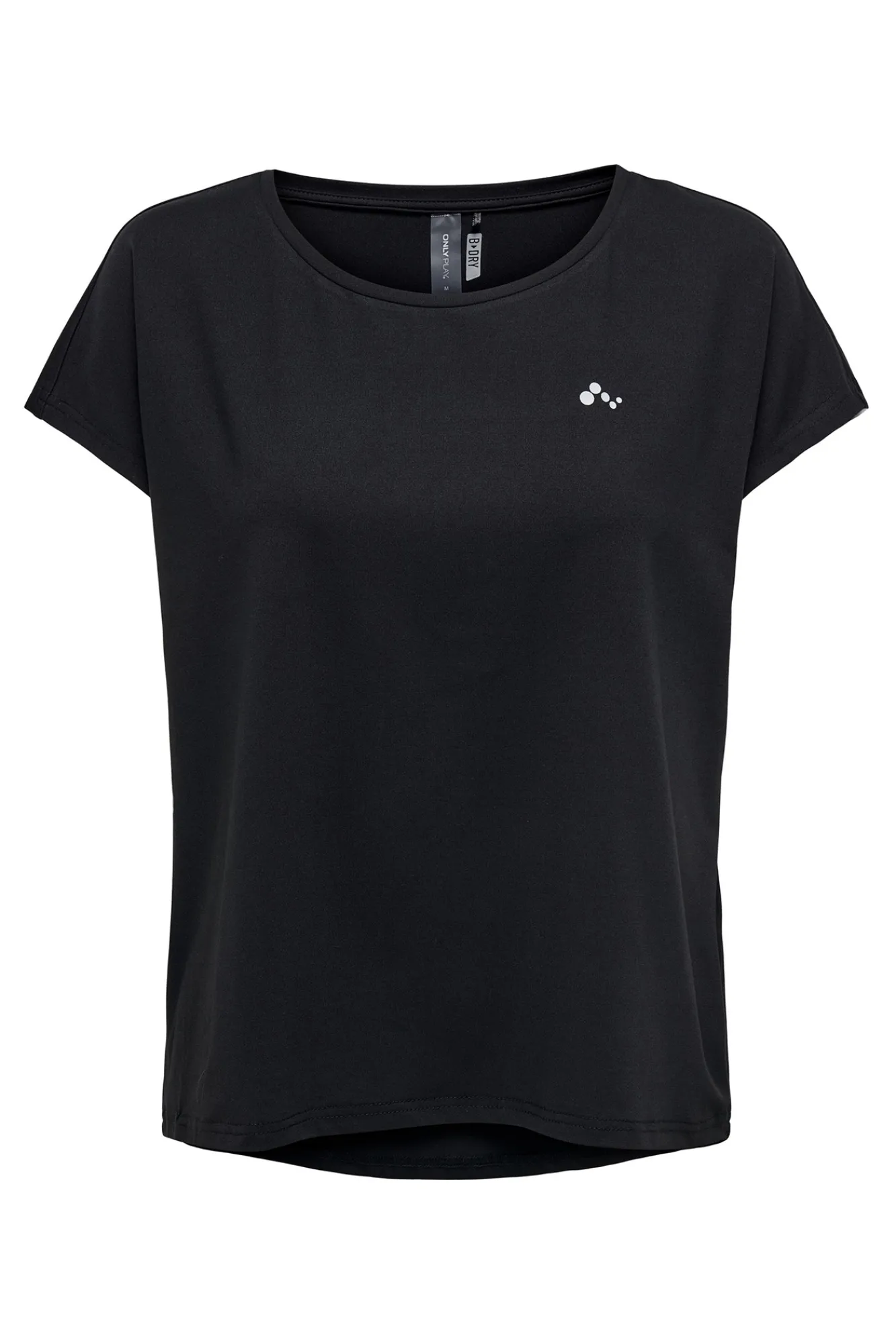 Only Play Camiseta Manga Corta Deportiva Negro Hot