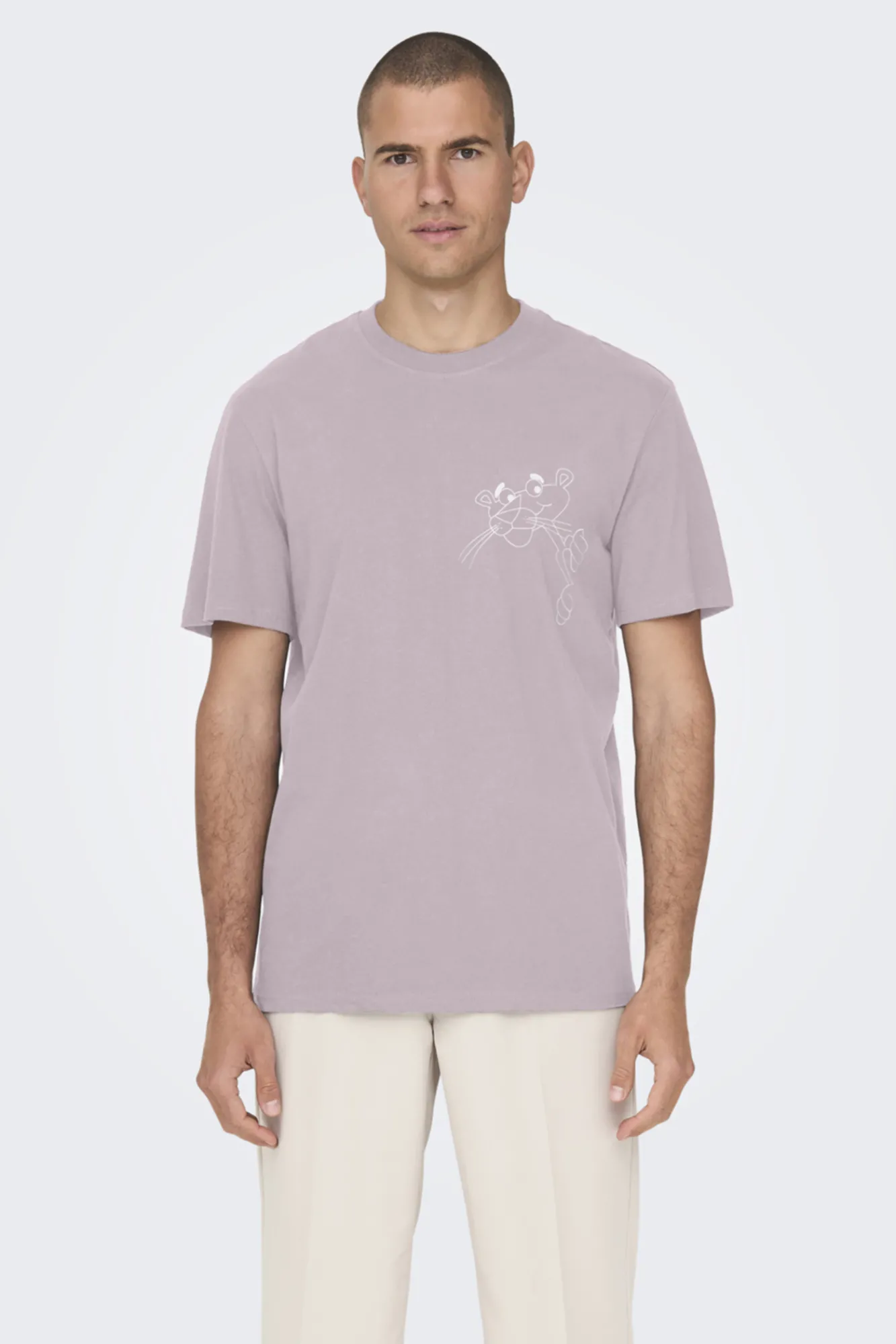 Only & Sons Camiseta Manga Corta Panthera Rosa Morado
