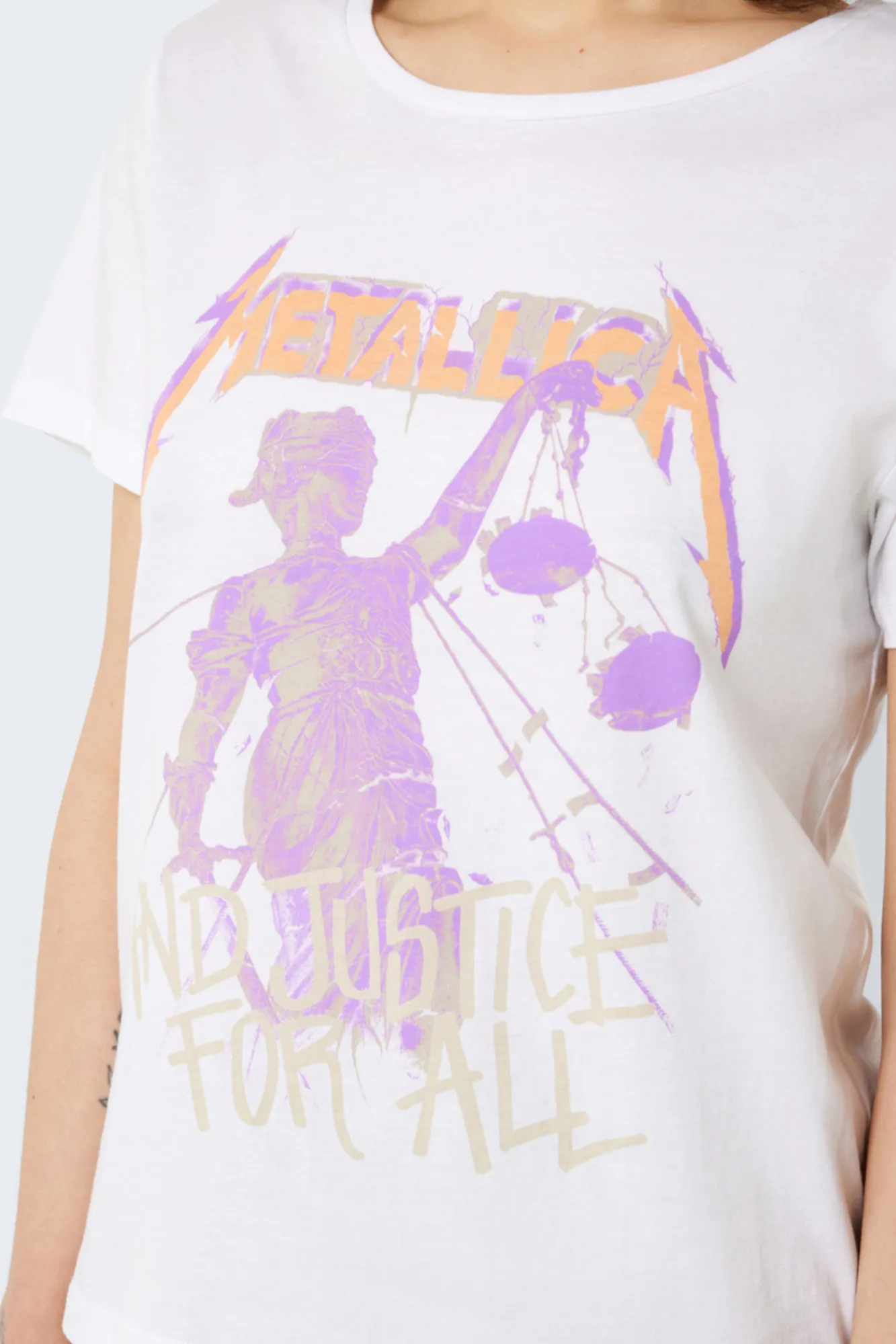 Noisy May Camiseta Manga Corta Print Frontal Blanco New