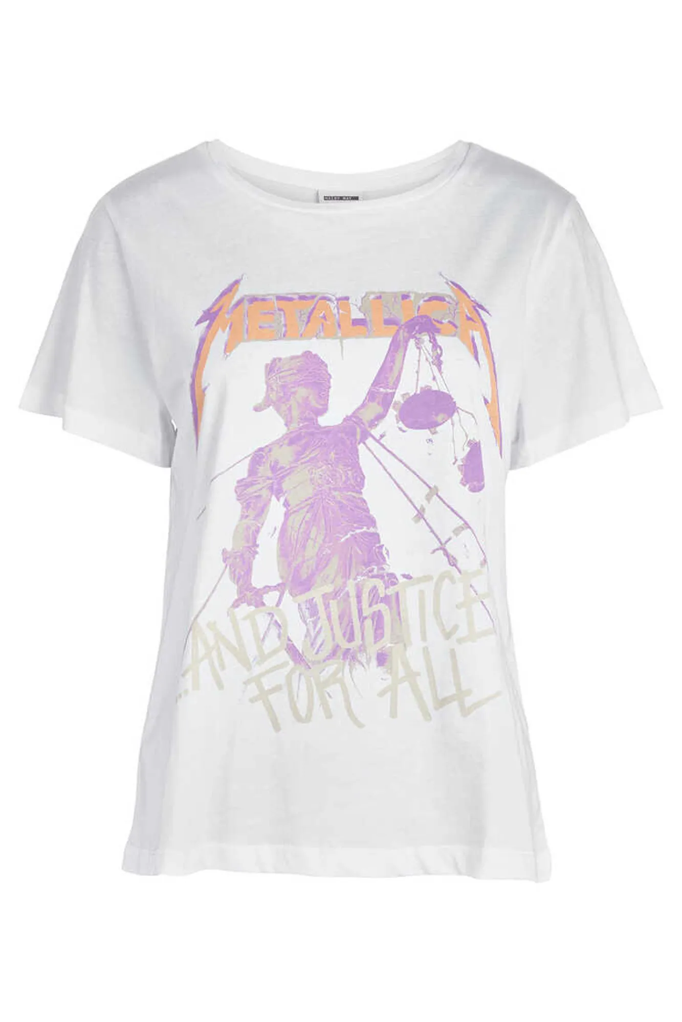 Noisy May Camiseta Manga Corta Print Frontal Blanco New