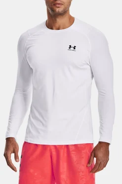 Under Armour Camiseta Manga Larga Heatgear Fitted Blanco Outlet