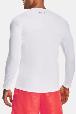 Under Armour Camiseta Manga Larga Heatgear Fitted Blanco Outlet